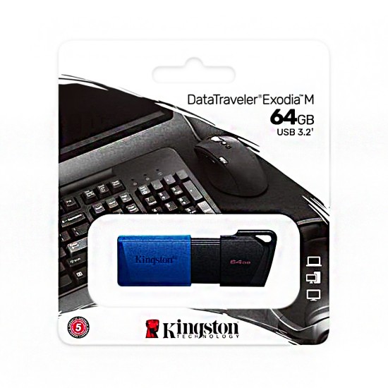 PENDRIVE KINGSTON DE DTX 64GB USB 3.2 DATATRAVELER EXODIA